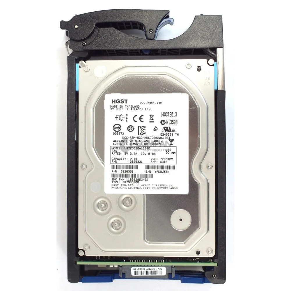 005049572 EMC HDD 2TB 7.2K SAS 6G 3.5" LFF HOT-SWAP FOR EMC DATADOMAIN